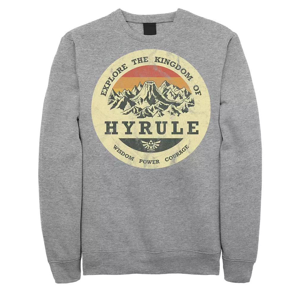 Big & Tall The Legend Of Zelda Explore Hyrule Badge Fleece Sweatshirt, Men's,  Product Image