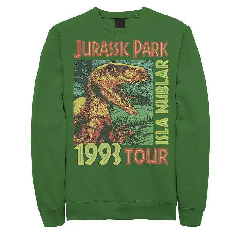 Men's Jurassic Park Isla Nublar 1993 Tour Poster Sweatshirt, Size: 3XL, Black Product Image