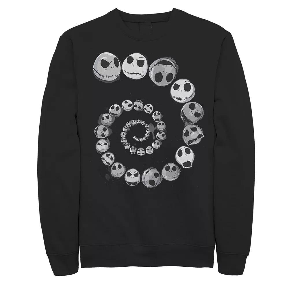 Disney's The Nightmare Before Christmas Jack Emotional Spiral Men's Sweatshirt, Size: Small, Black Product Image