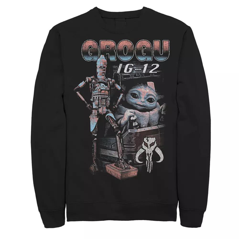 Men's Star Wars The Mandalorian Grogu IG-12 Portrait Graphic Fleece,  Product Image