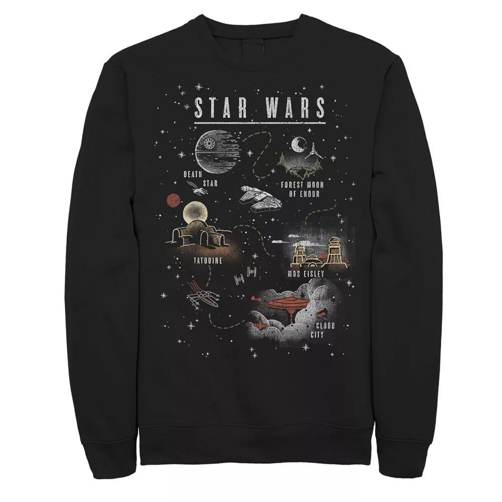 Men's Star Wars Map To The Galaxy Vintage Sweatshirt,  Product Image