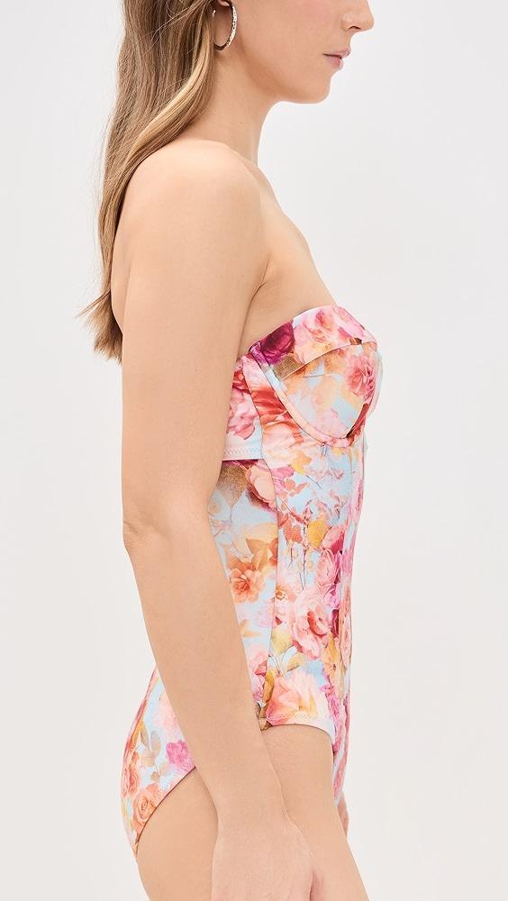 L'AGENCE Amie Soft Cloud Underwire Bandeau One Piece | Shopbop Product Image