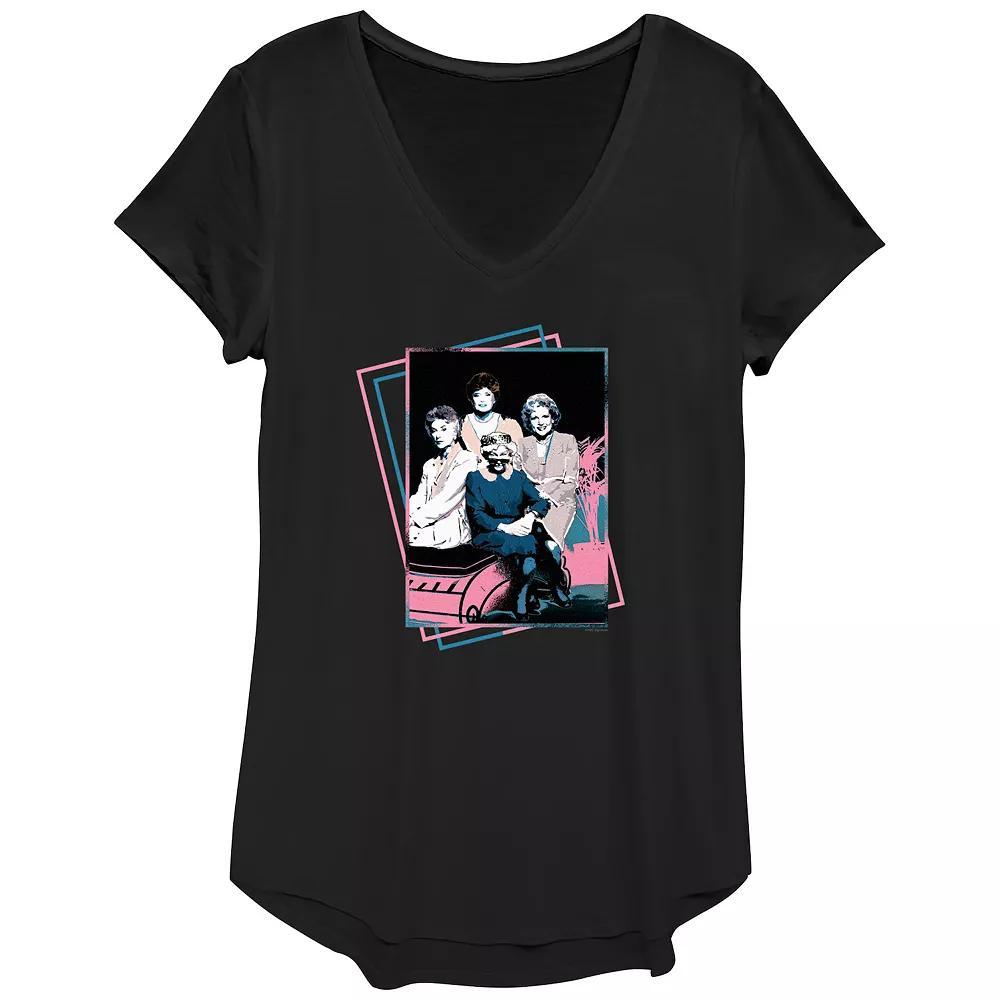 Women's The Golden Girls Pop Art Portrait Graphic Tee, Size: XS, Black Product Image