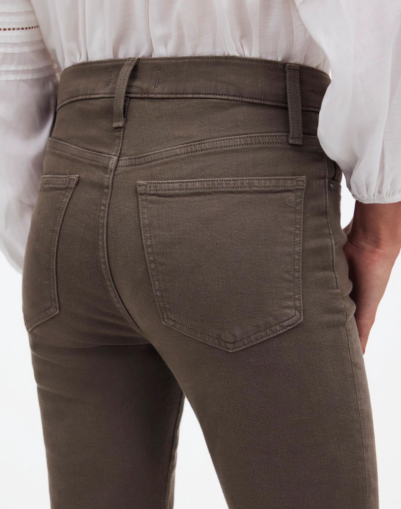 Tall Kick Out Crop Jeans in Driftwood Brown: Raw-Hem Edition Product Image