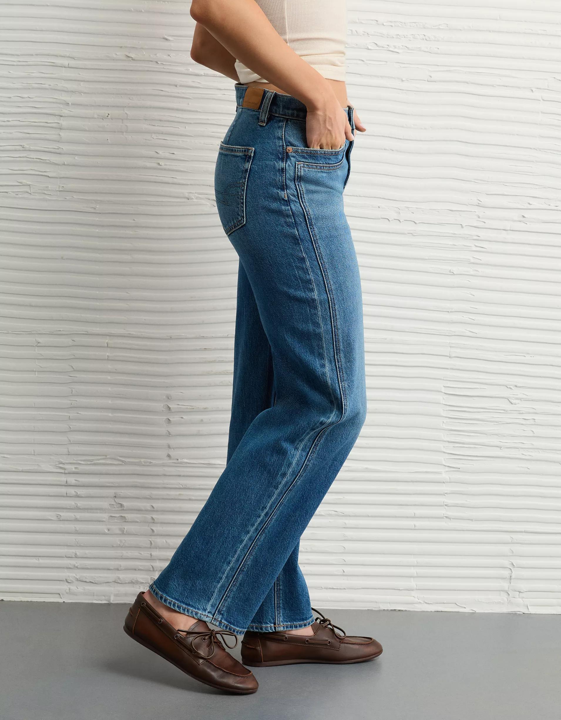AE Stretch High-Waisted Stovepipe Jean Product Image