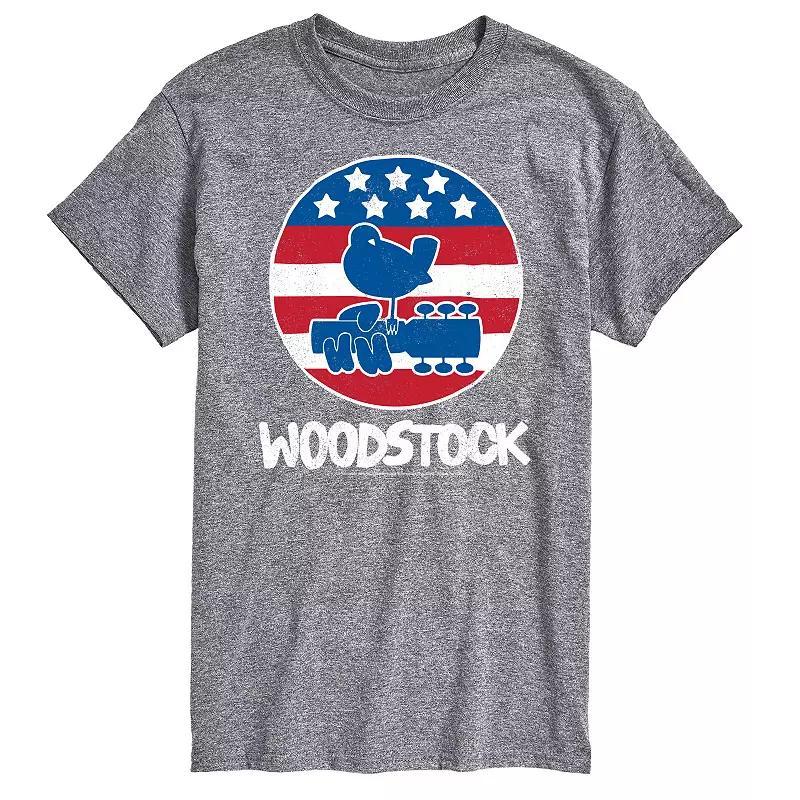 Big & Tall Woodstock Americana Graphic Tee, Men's, Size: 5XB, Gray Product Image