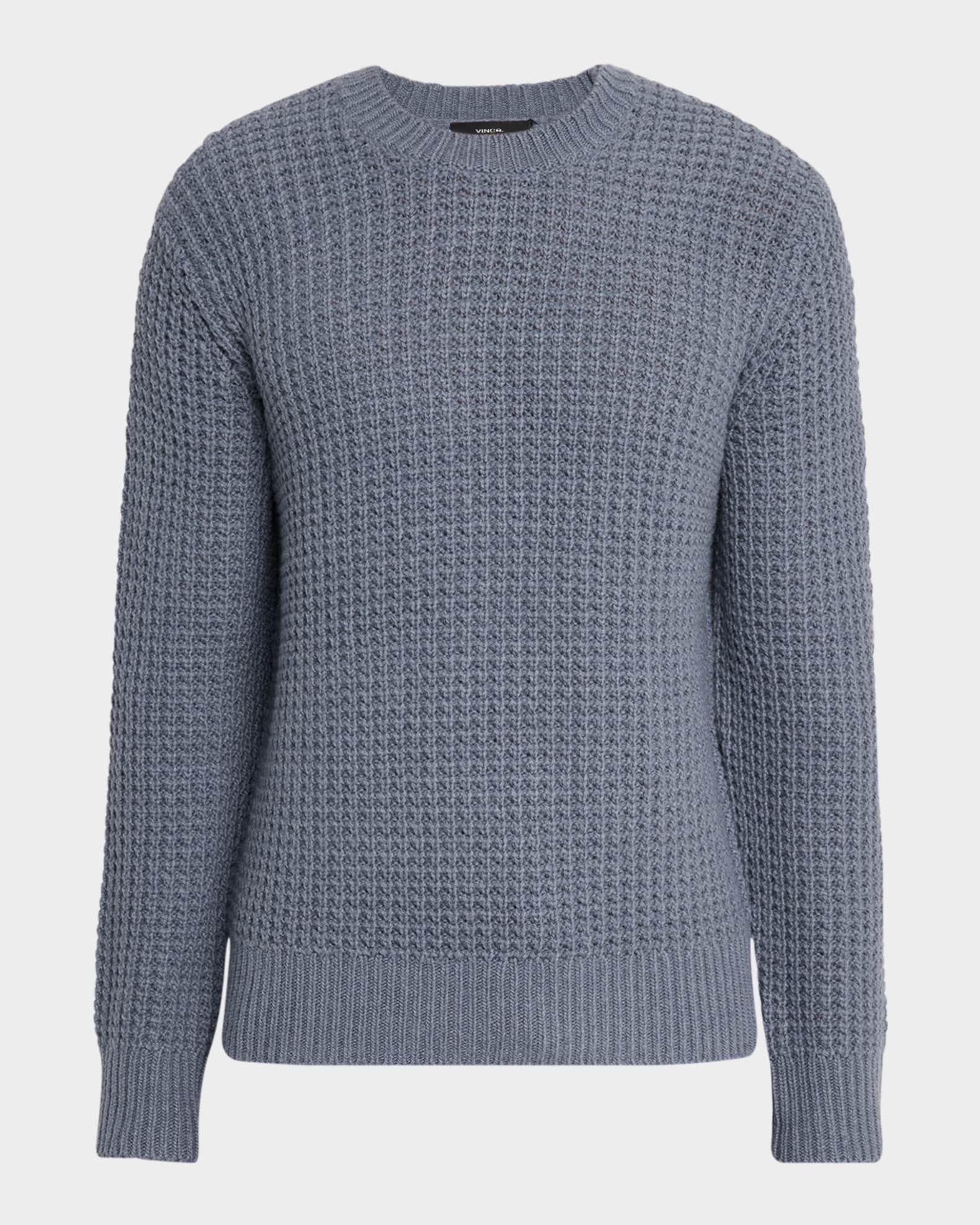 Mens Macro Waffle Knit Crewneck Sweater Product Image