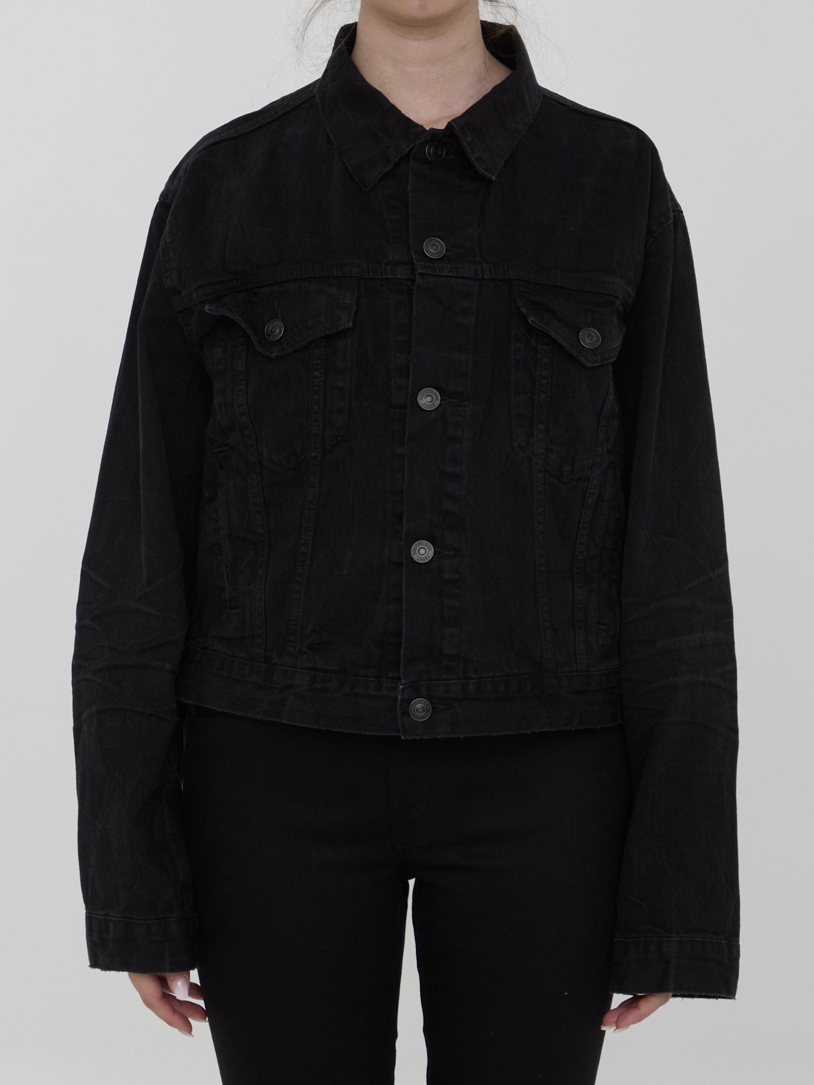 BALENCIAGA Denim Jacket In Black Product Image