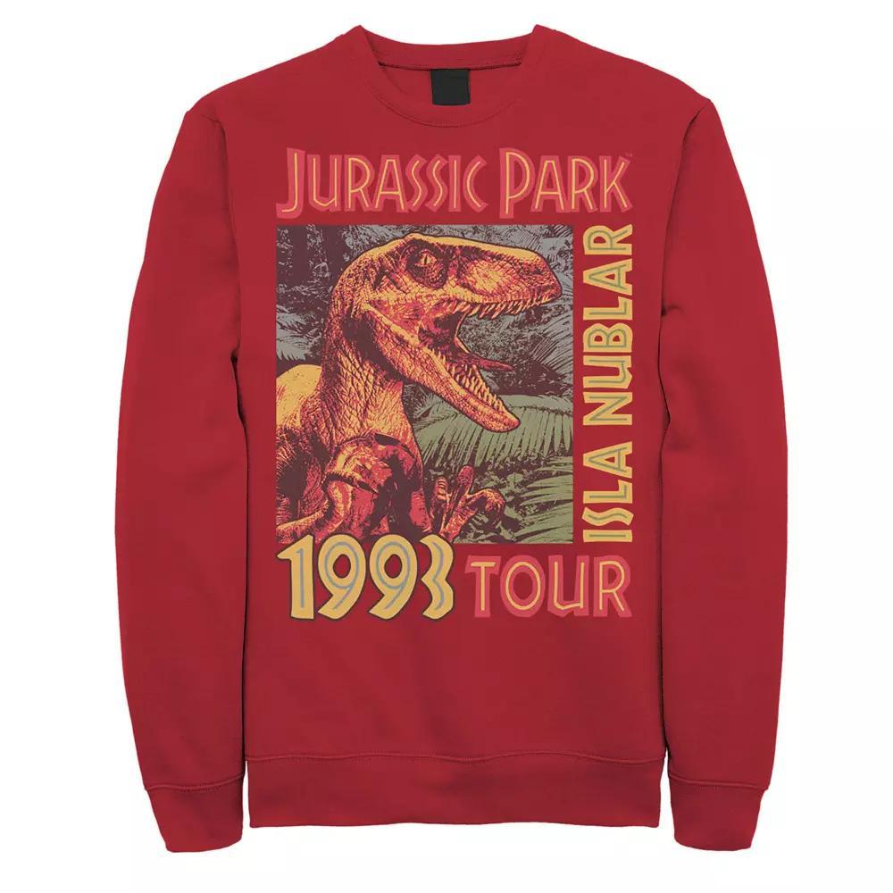 Men's Jurassic Park Isla Nublar 1993 Tour Poster Sweatshirt, Size: 3XL, Black Product Image