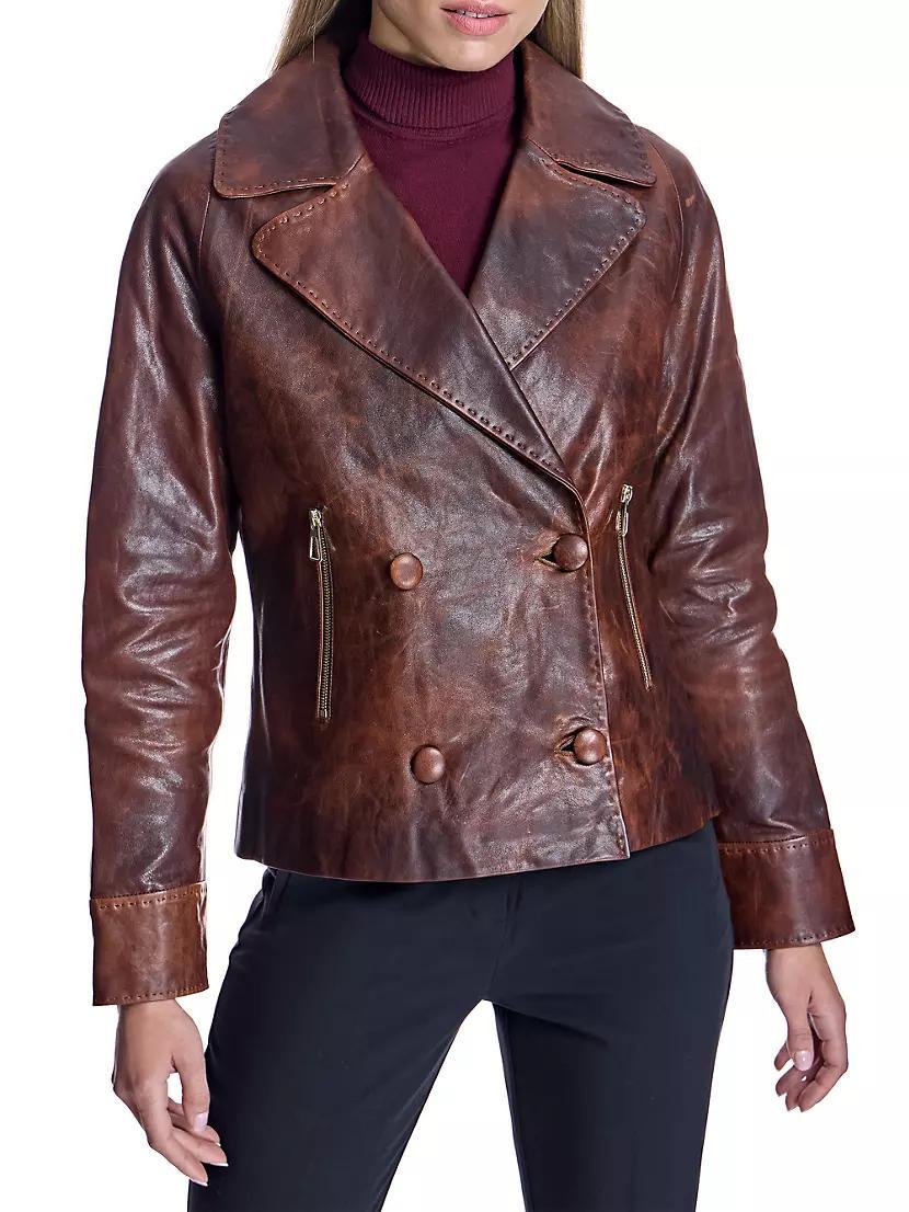 Whiskey Leather Jacket Product Image