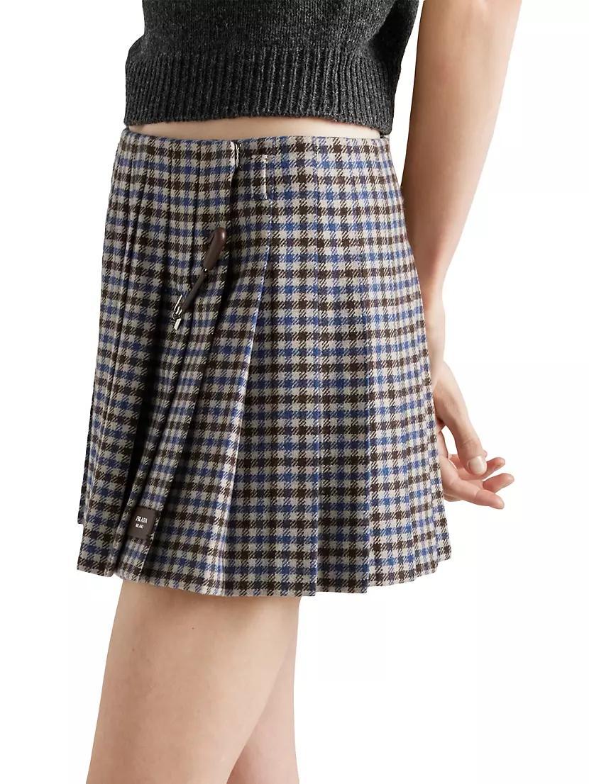 Checked Wool Mini Skirt Product Image