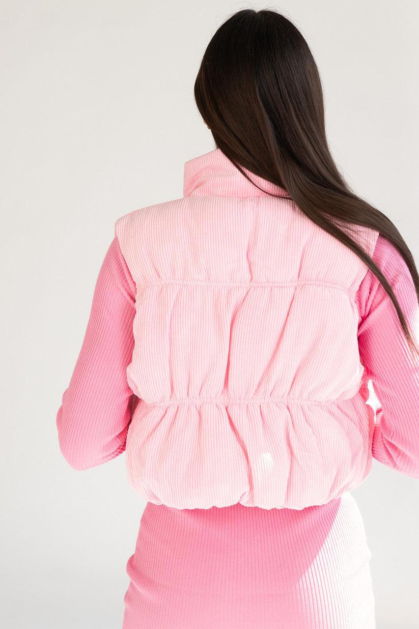 Corduroy Puffer Vest Product Image
