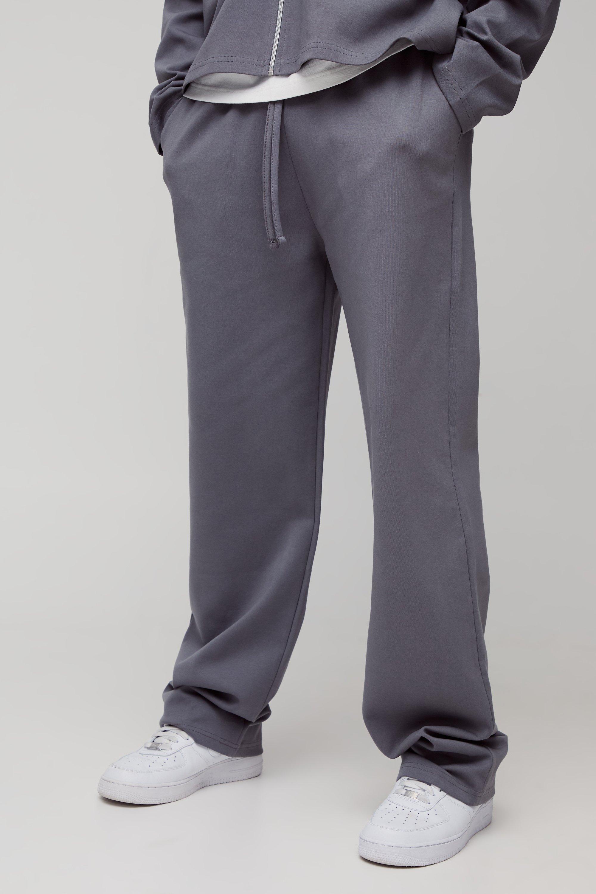 Tall Smart Interlock Relaxed Fit Pants | boohooMAN USA Product Image