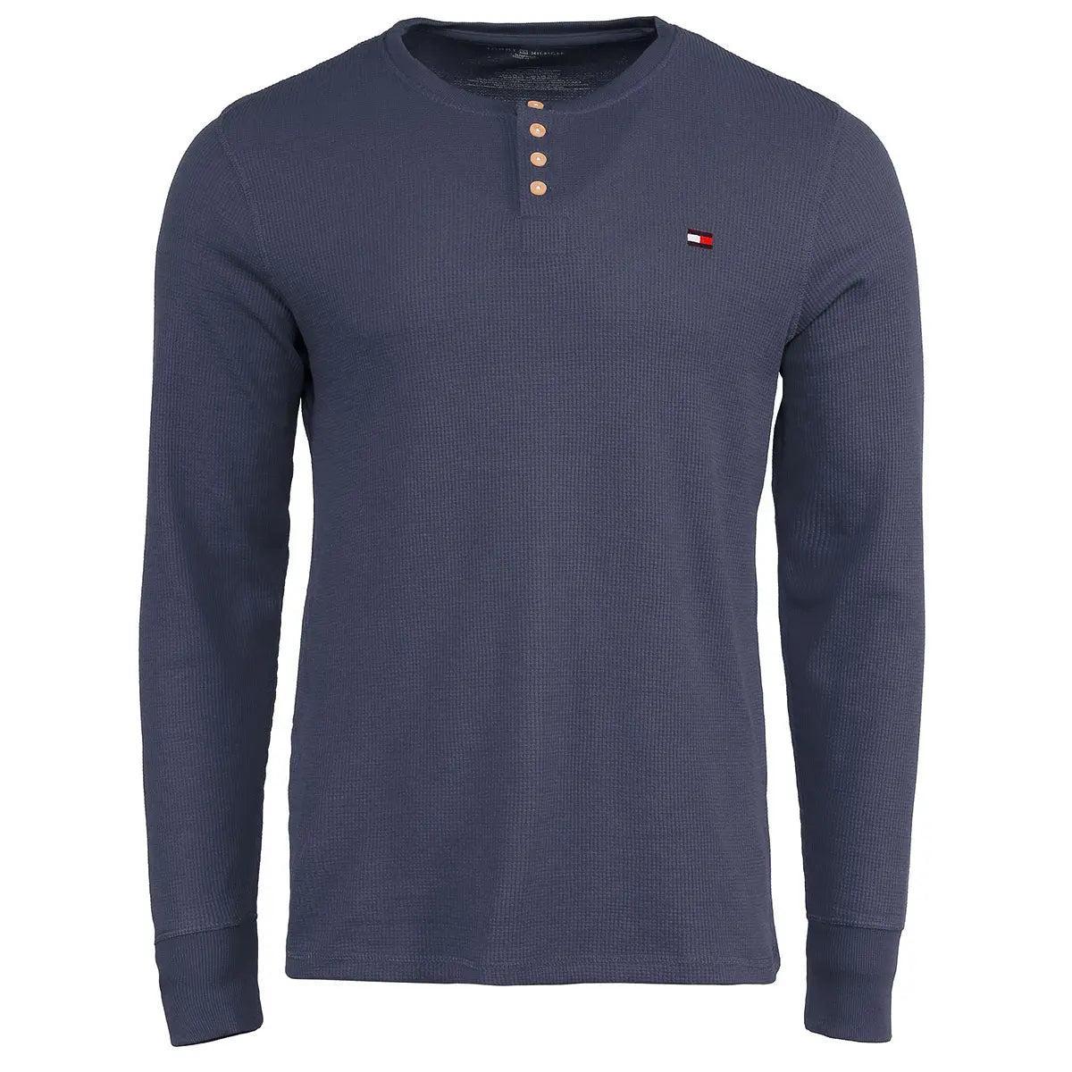 Tommy Hilfiger Men's Thermal 4 Button Long Sleeve Shirt Product Image