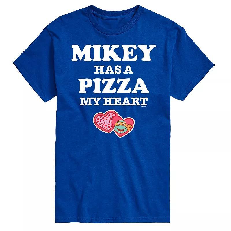 Men's TMNT Pizza My Heart Mikey Tee, Size: Small, Black Product Image