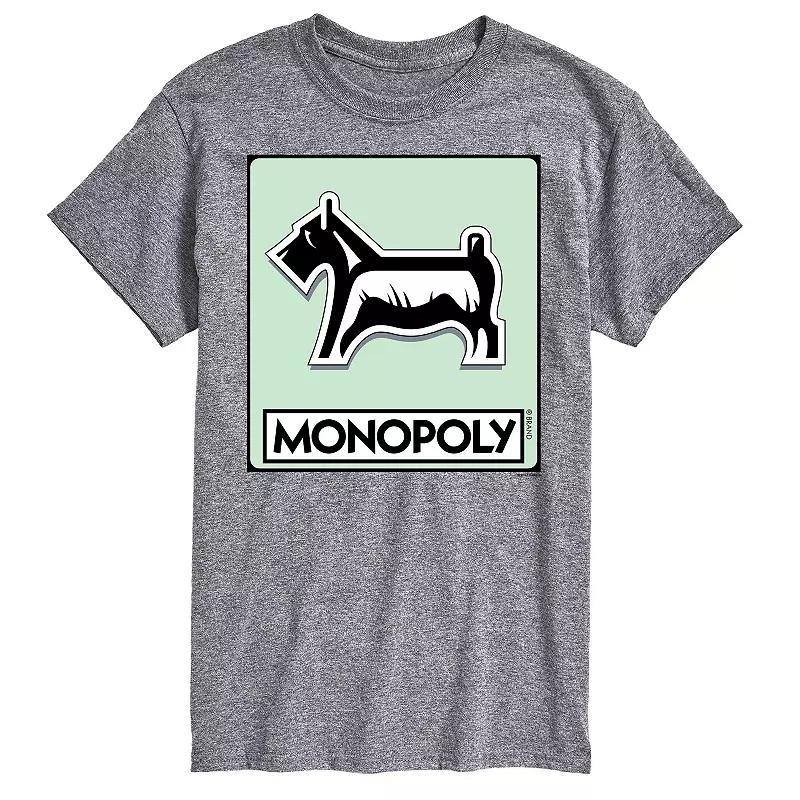 Big & Tall Monopoly Dog Token Graphic Tee, Men's, Size: 3XB, Gray Product Image