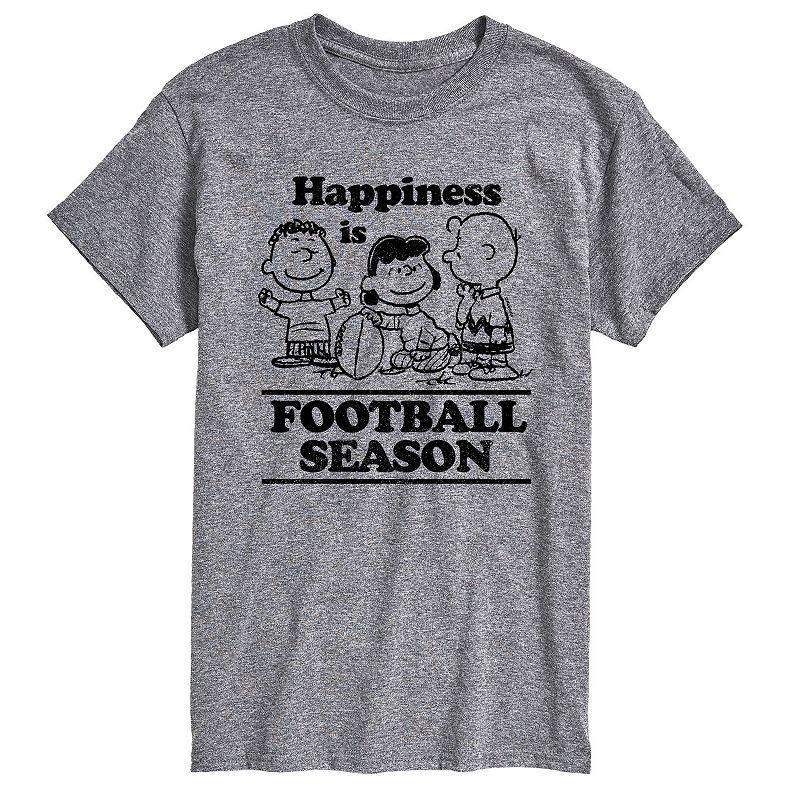 Men's Peanuts Happiness Is Football Season Tee, Size: XL, White Product Image