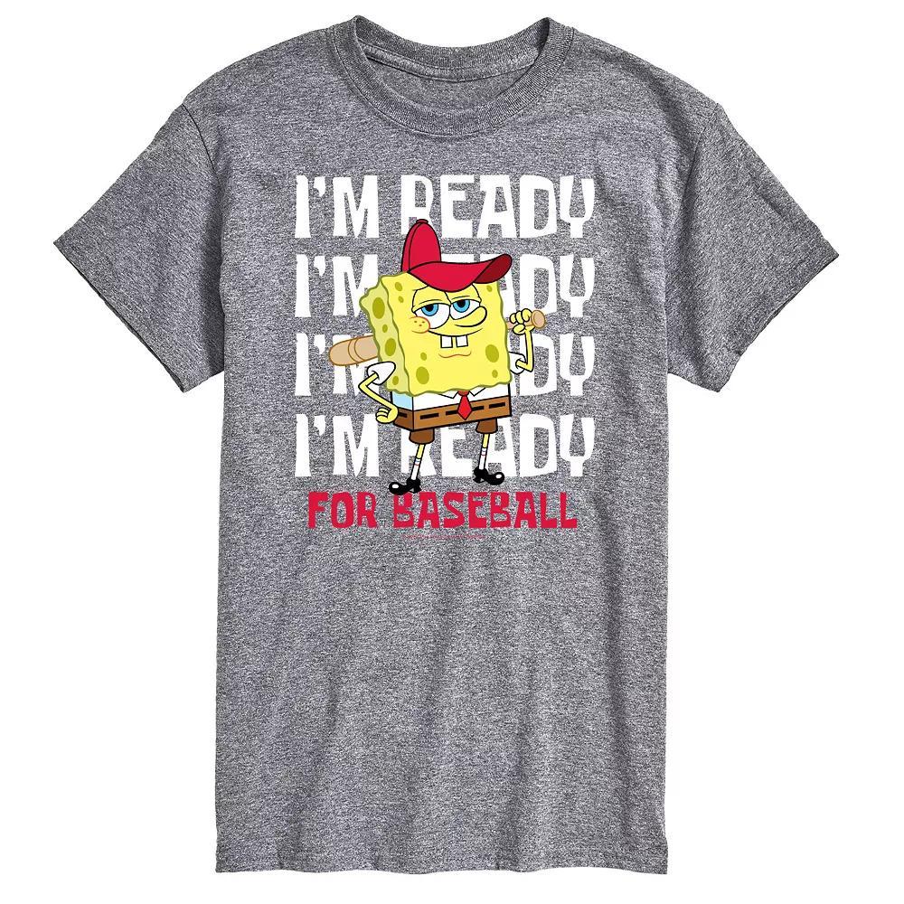 Big & Tall Nickelodeon Spongebob Squarepants Ready For Baseball Graphic Tee, Men's,  Product Image