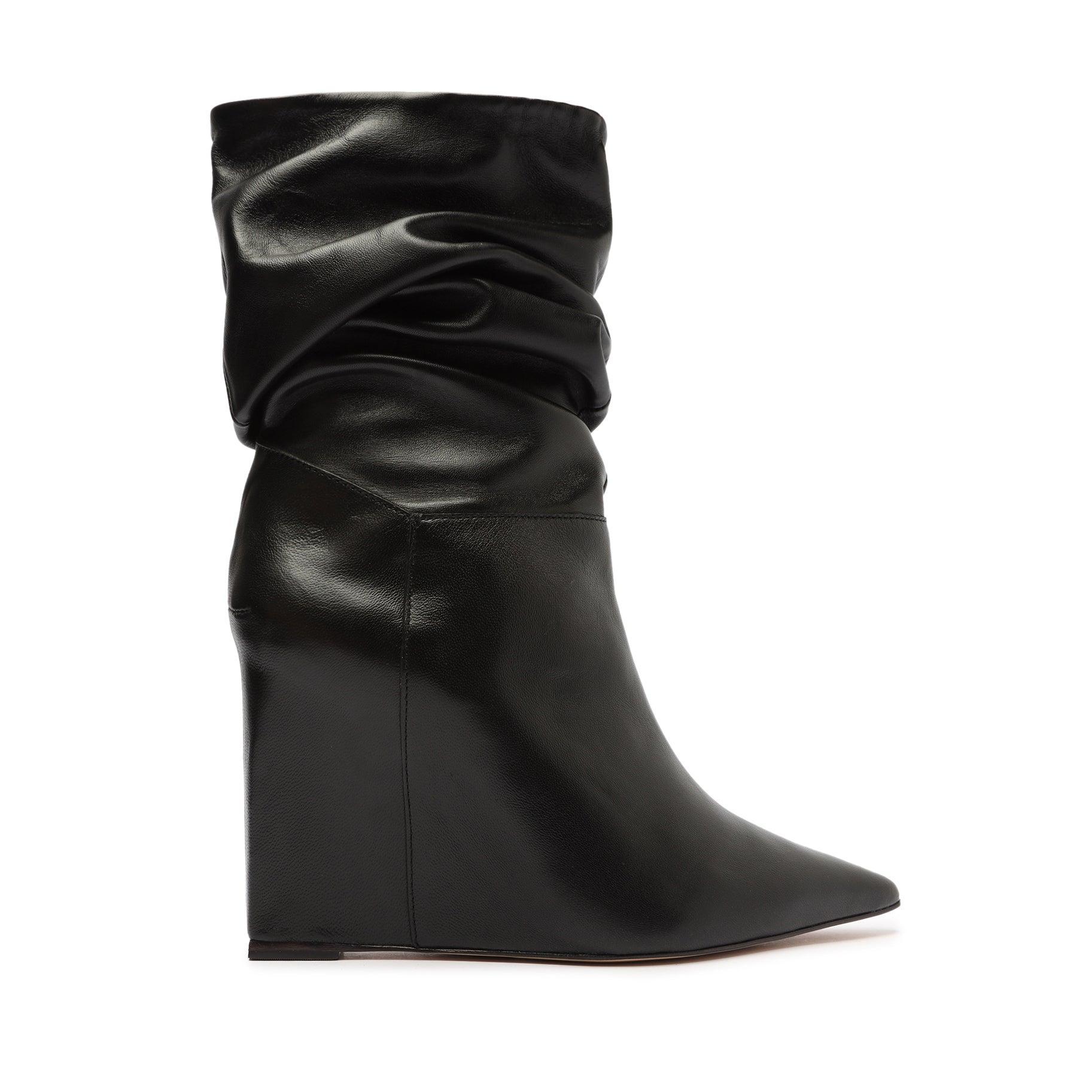 Womens Ashlee Leather Wedge Boots Product Image