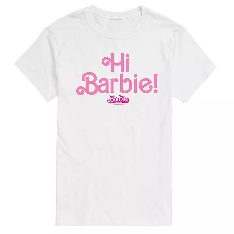 Big & Tall Barbie™ The Movie Hi Barbie Graphic Tee, Men's, Size: Large Tall, Black Product Image