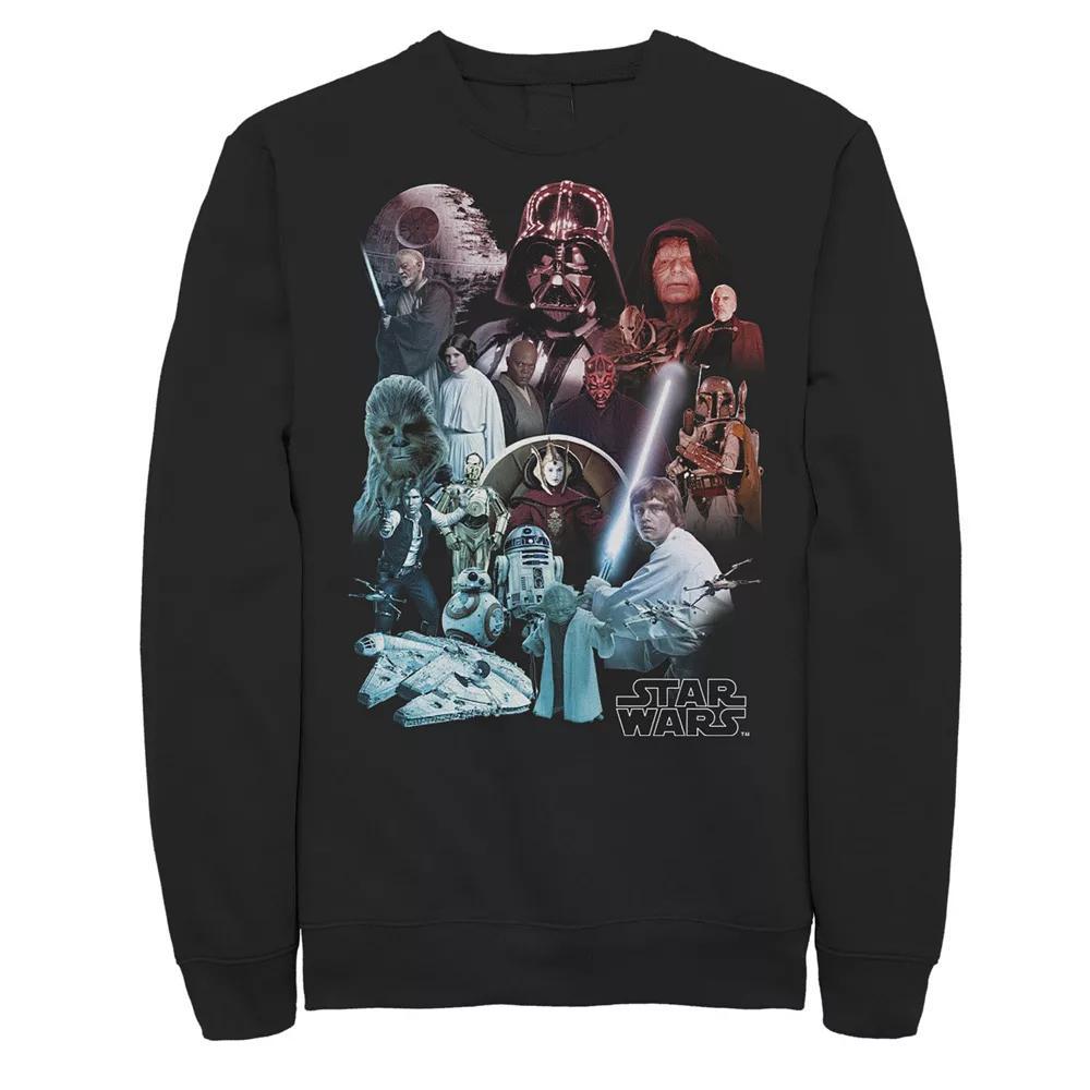 Men's Star Wars Character Collage Poster Sweatshirt,  Product Image