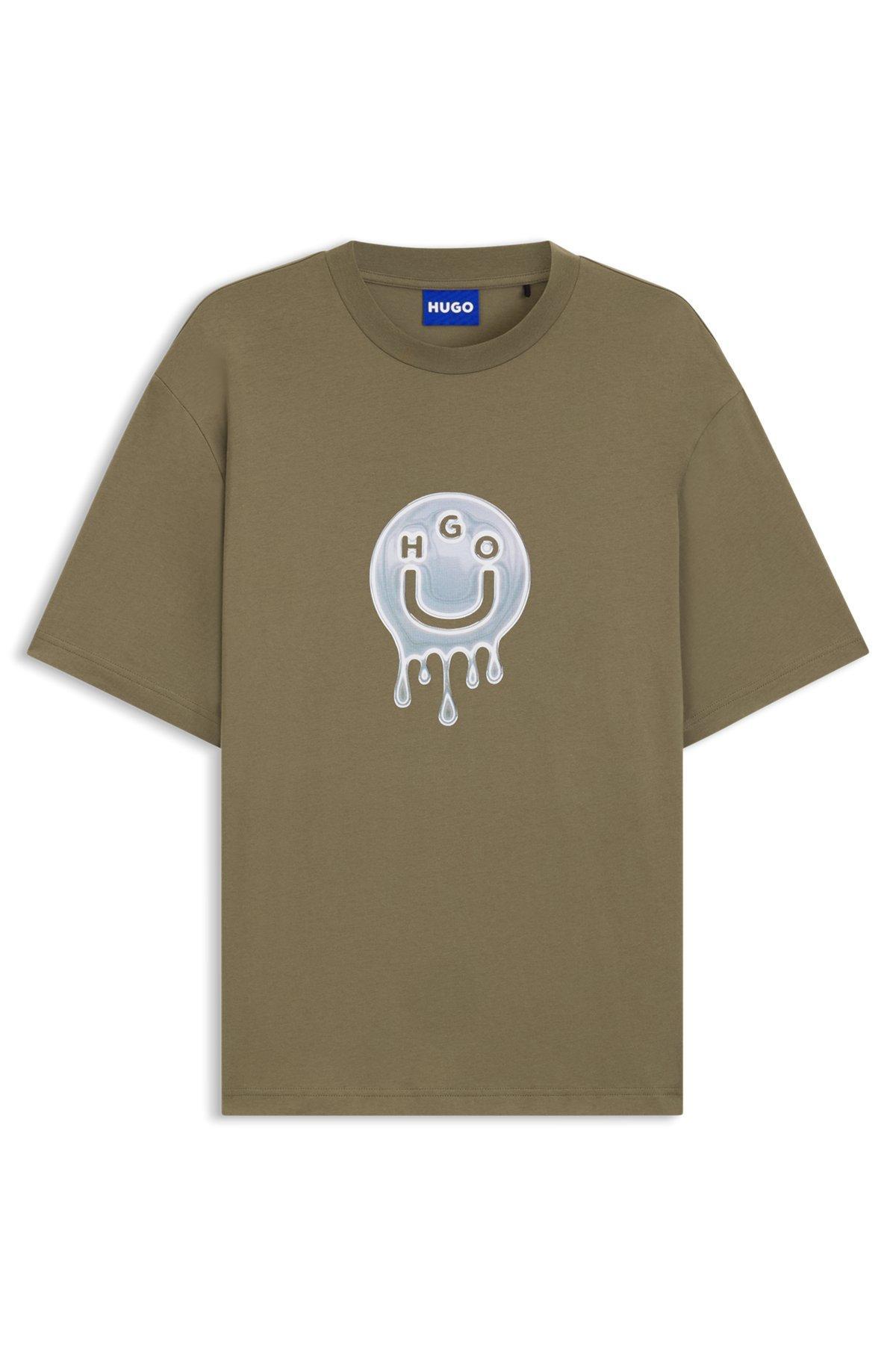 All-gender cotton-jersey T-shirt with graphic print Product Image