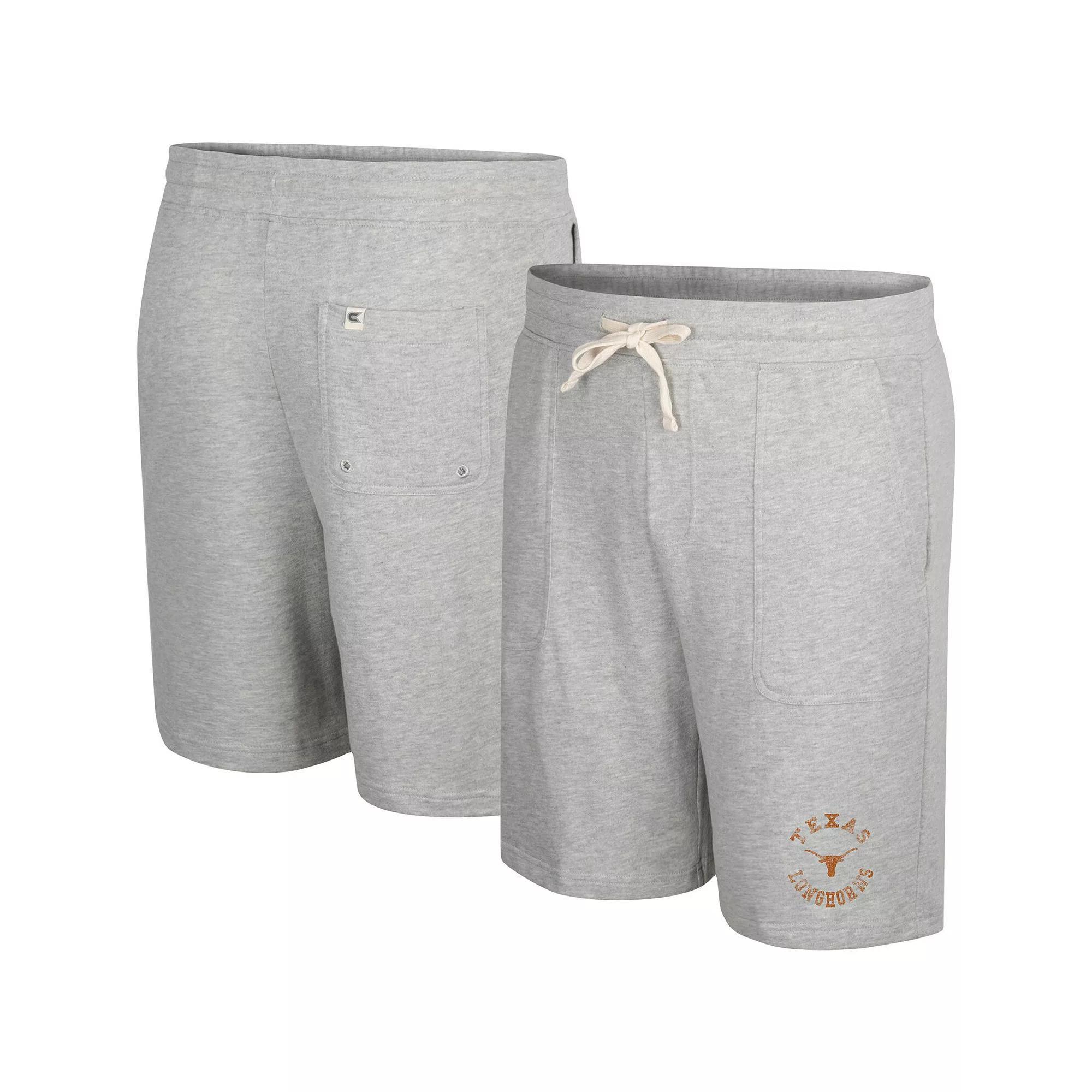 Men's Colosseum Heather Gray Texas Longhorns Love To Hear This Terry Shorts,  Product Image