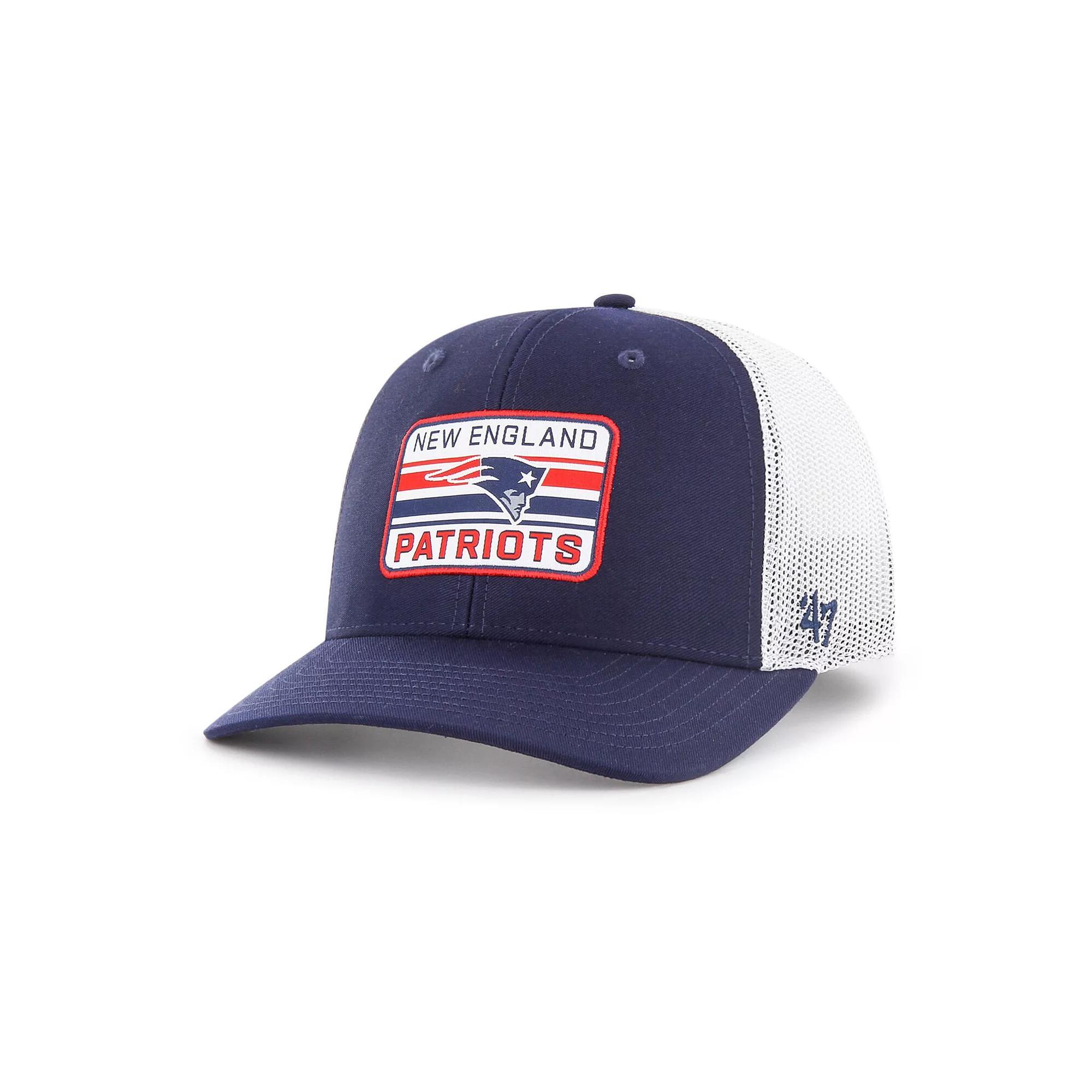 Men's '47 Navy/White New England Patriots Drifter Adjustable Trucker Hat, Blue Product Image