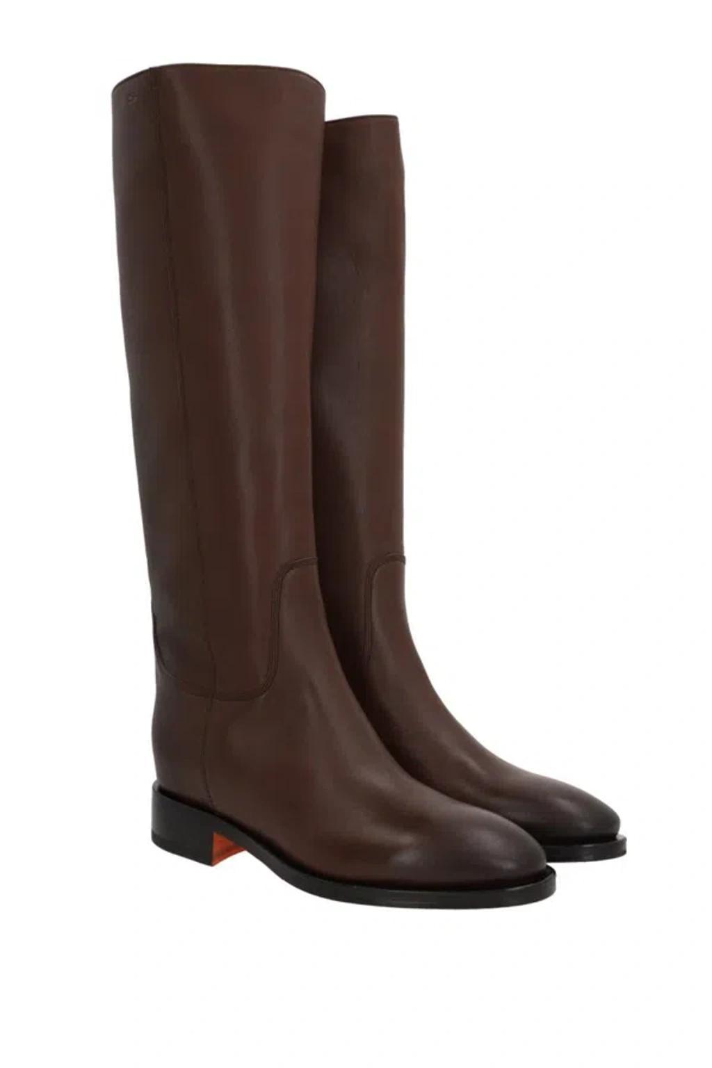 SANTONI Boots  Woman Color Brown In Braun Product Image