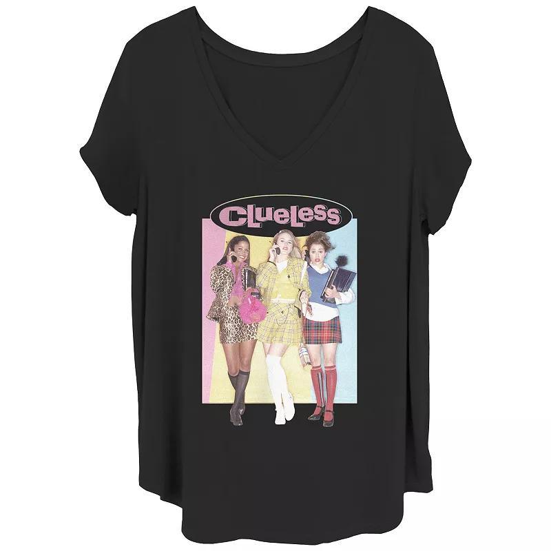 Juniors' Plus Clueless Groupie V-Neck Graphic Tee, Women's,  Product Image