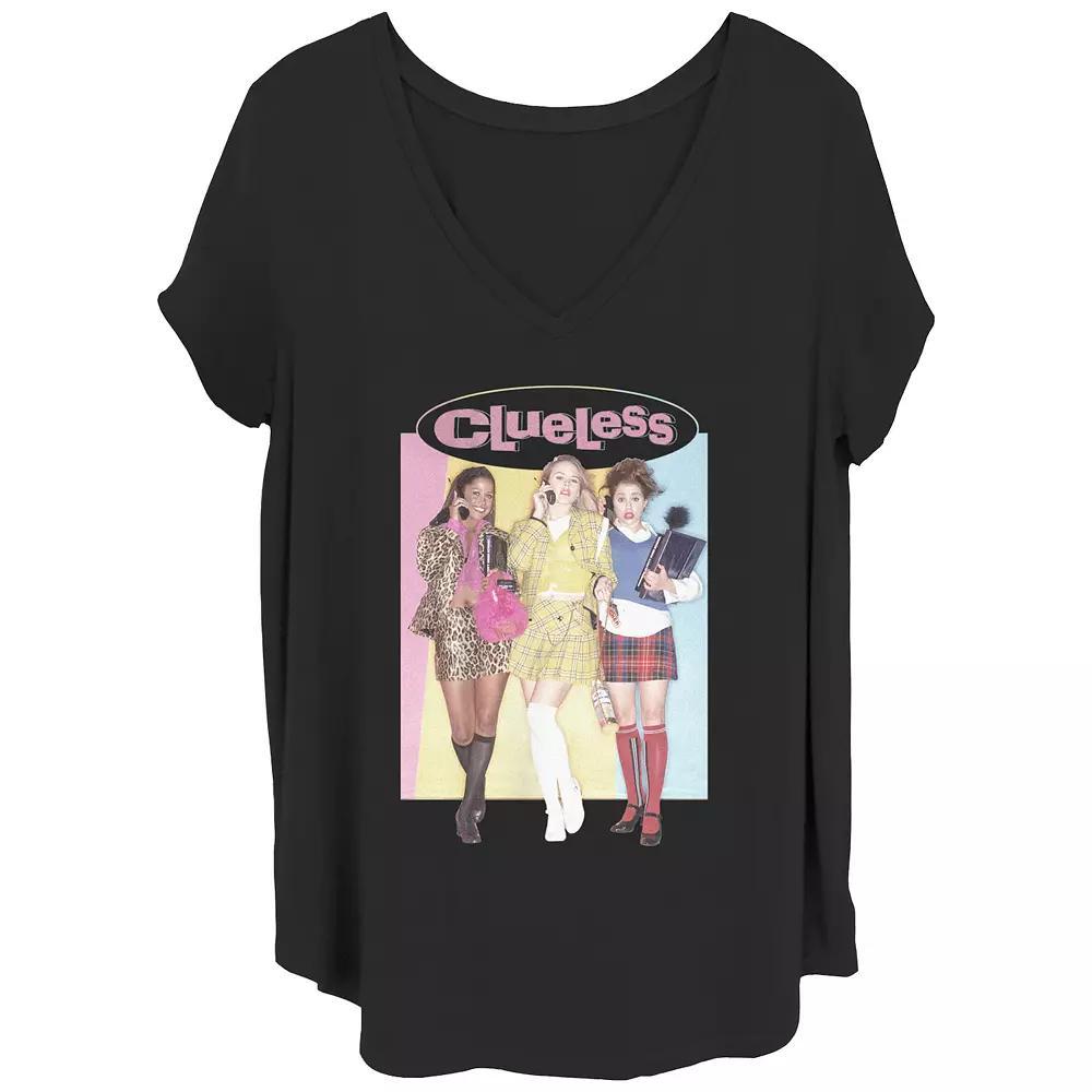 Juniors' Plus Clueless Groupie V-Neck Graphic Tee, Women's,  Product Image
