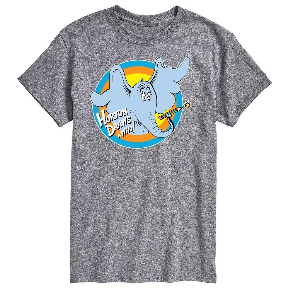 Big & Tall Dr Suess Horton Draws A Who Tee, Men's, Size: 5XB, Blue Product Image