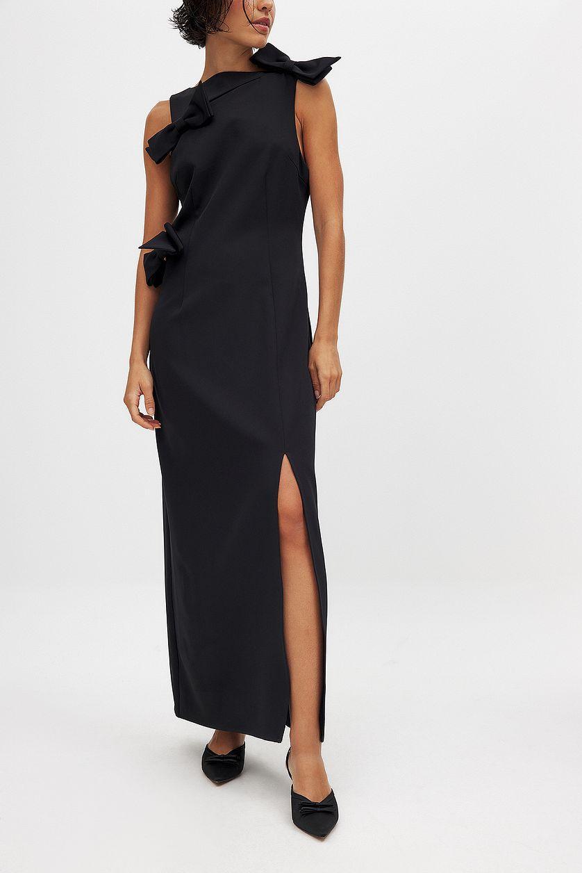 Tailored Bow Maxi Dress Product Image