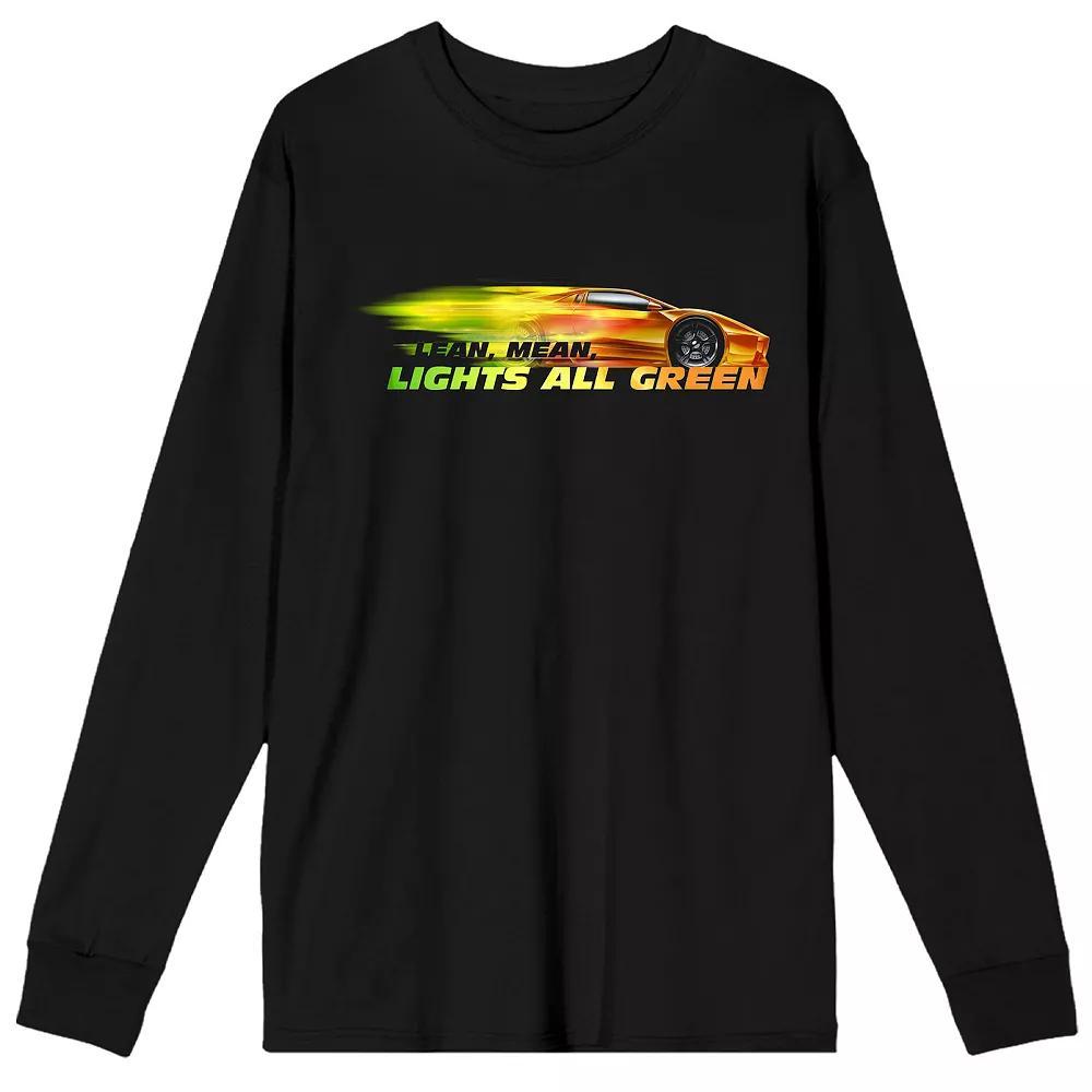 Men's Fast & Furious "Lean Mean Lights All Green" Long Sleeve Graphic Tee,  Product Image