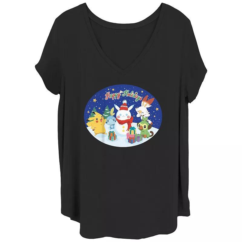 Juniors' Plus Moon And Sun Surrounded By Stars V-Neck Graphic Tee, Women's,  Product Image