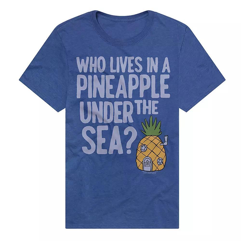 Men's SpongeBob SquarePants Pineapple Under the Sea Graphic Tee, Size: Medium, Royal Product Image