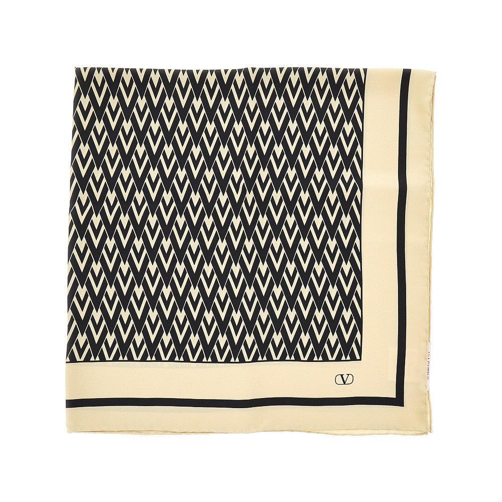 VALENTINO 'toute La V' Silk Scarf In Multicolor Product Image