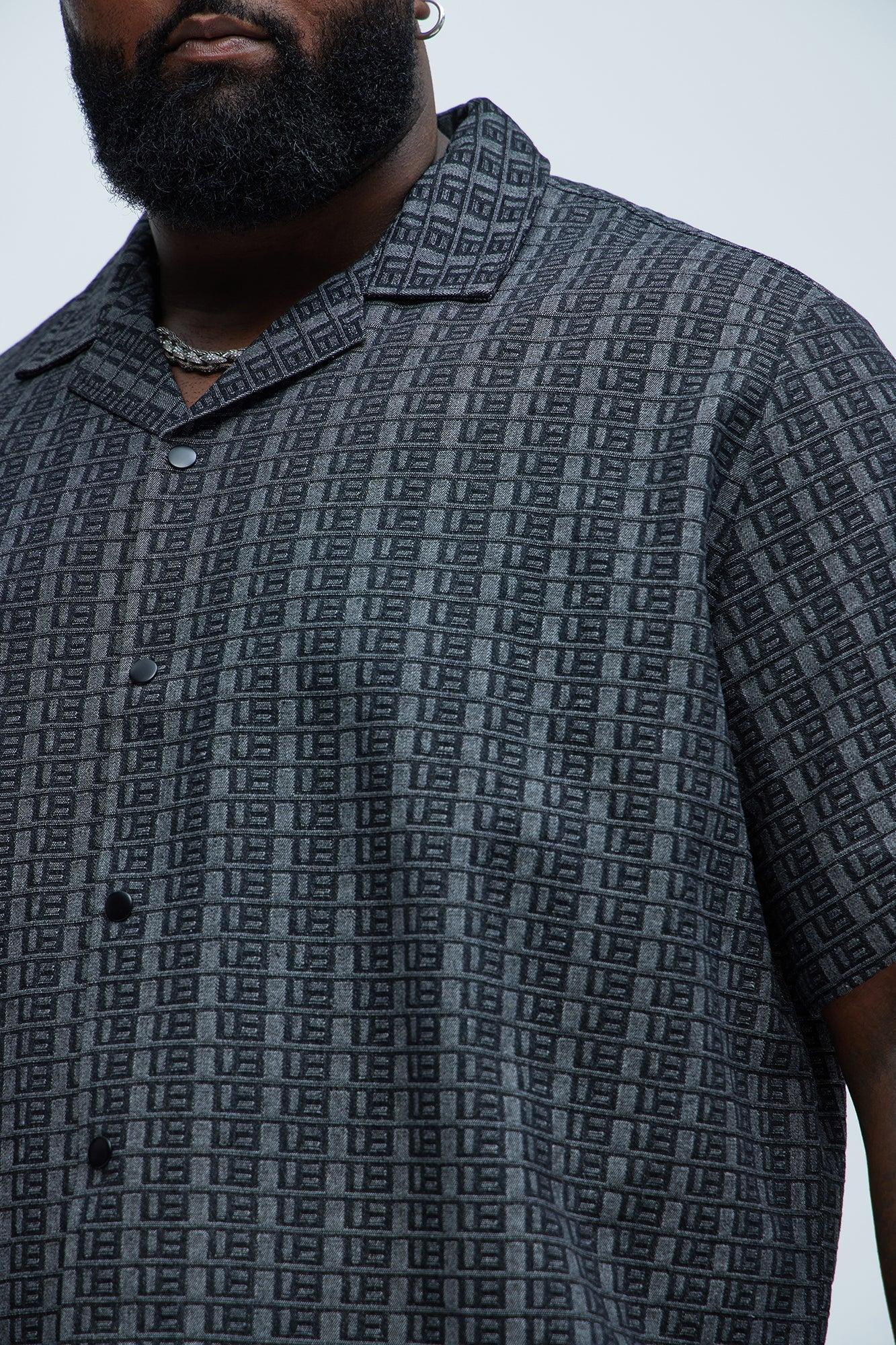 Berkeley Jacquard Shirt - Charcoal Product Image
