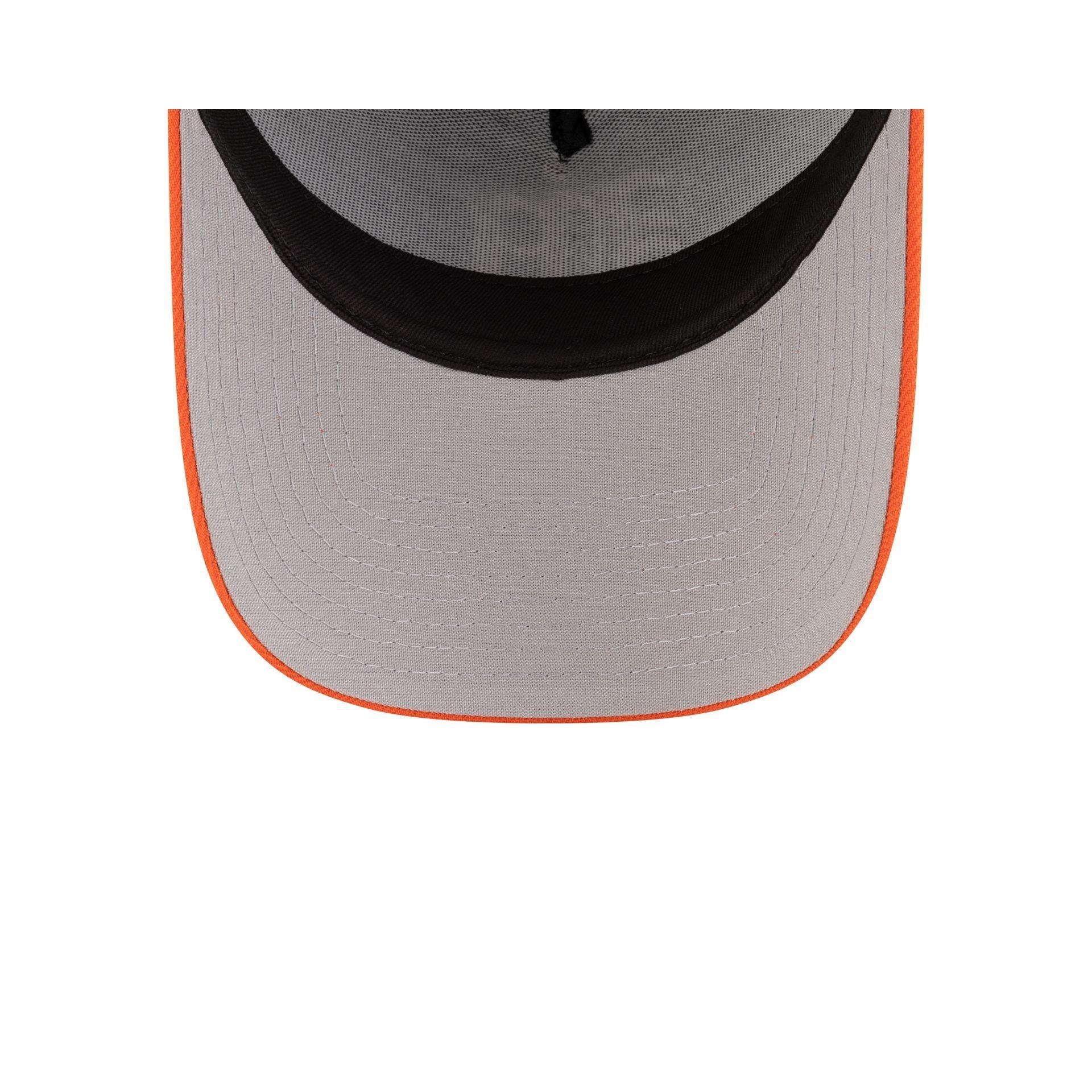 New Era x adidas Miami Hurricanes Black 9FORTY A-Frame Snapback Hat Male Product Image