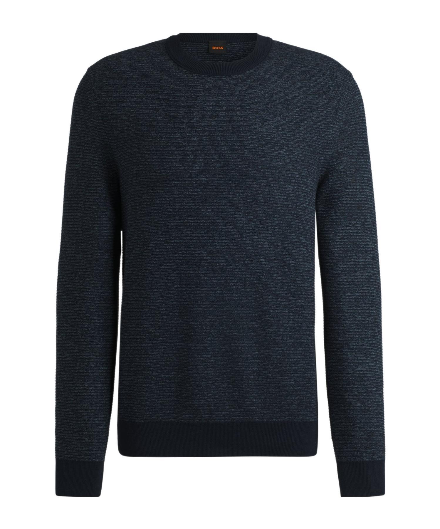 HUGO BOSS Long-sleeved Sweater In Black Product Image