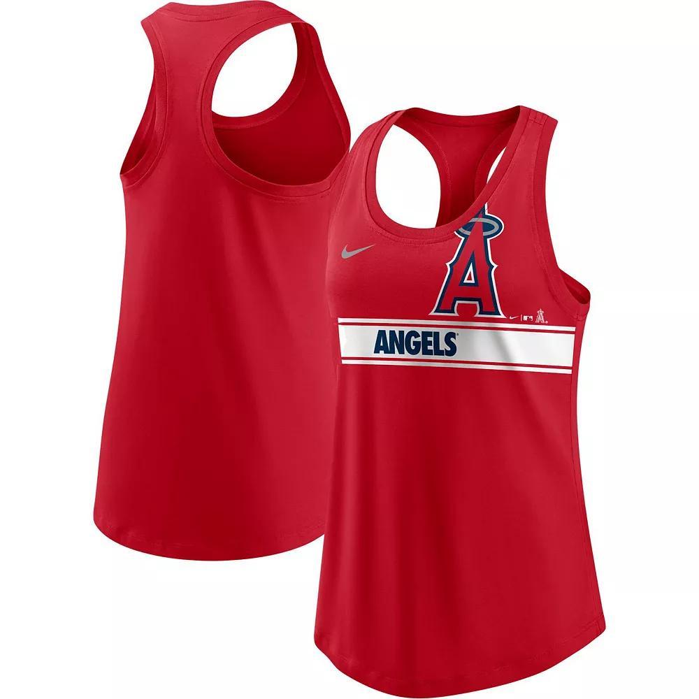 Womens Nike Los Angeles Angels Cropped Logo Performance Racerback Tank Top Product Image