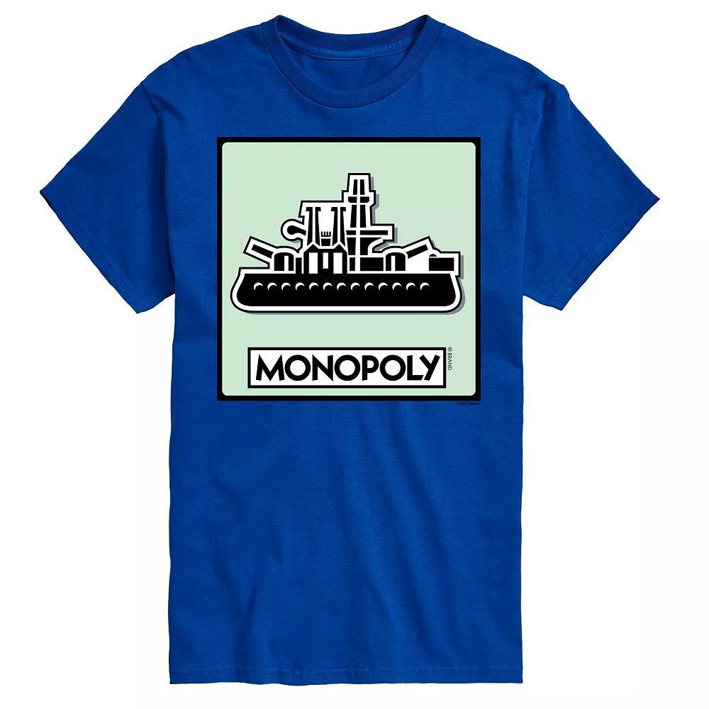 Men's Monopoly Ship Game Token Graphic Tee, Size: XL, Blue Product Image