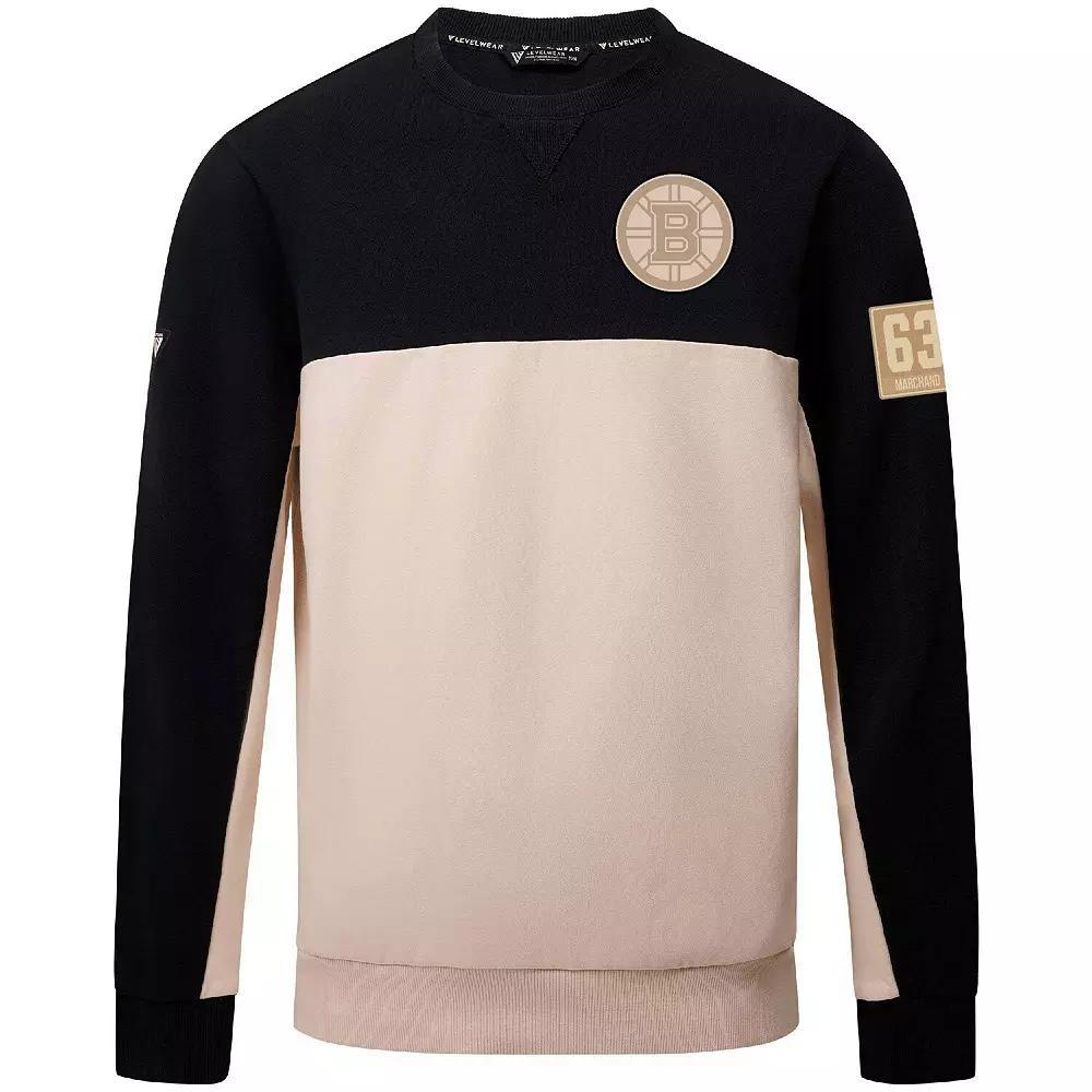 Men's Levelwear Brad Marchand Black Boston Bruins Name & Number Pullover Sweatshirt, Size: Small Product Image