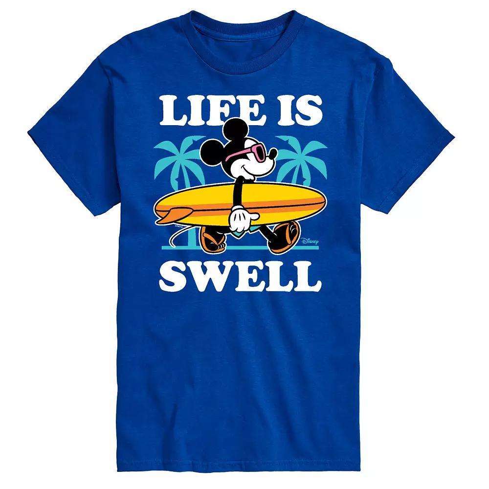 Disney's Mickey Mouse Big & Tall Life Is Swell Graphic Tee, Men's, Size: 4XL Tall, Blue Product Image