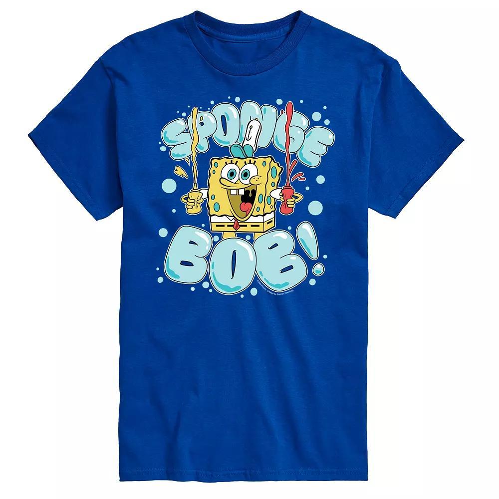 Big & Tall SpongeBob SquarePants Bubble Letter Graphic Tee, Men's,  Product Image
