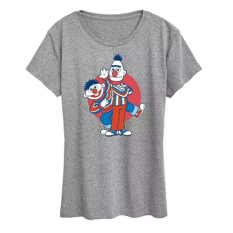 Women's Sesame Street Bert & Ernie USA Graphic Tee, Size: XL, White Product Image