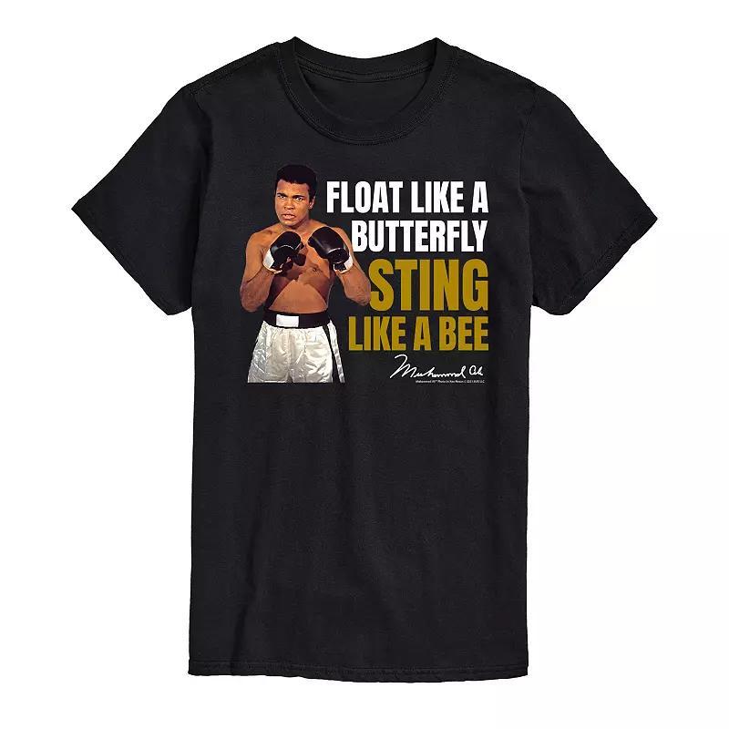 Big & Tall Muhammad Ali Float Like A Butterly Tee, Men's, Size: 5XB, Black Product Image