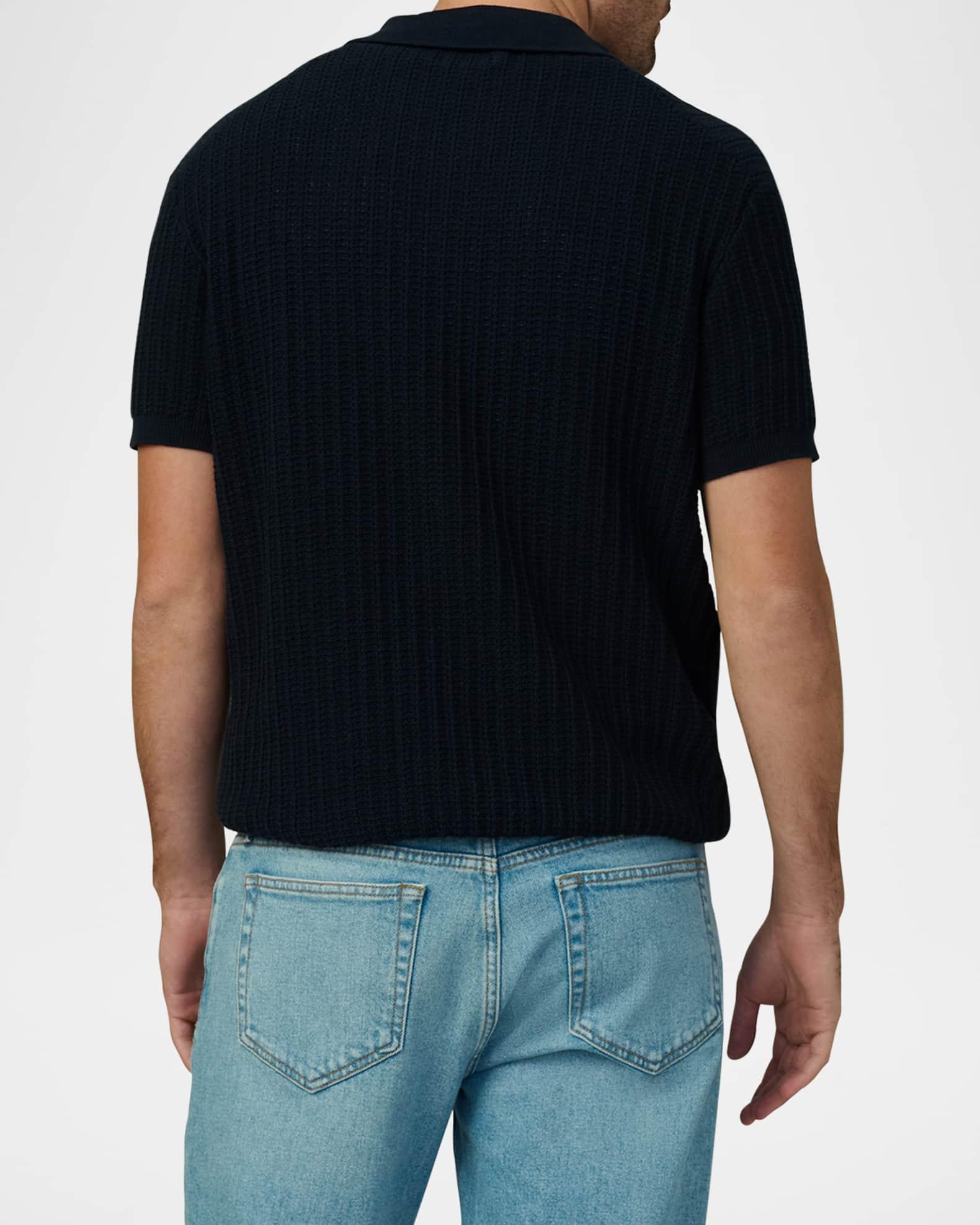 Men's Textured Polo Sweater Product Image