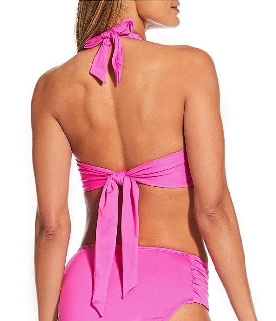 Gibson & Latimer Solid Side Shirred Mid Rise Swim Bottom Product Image