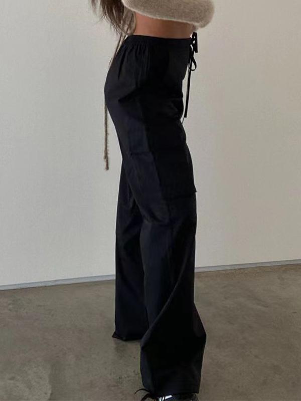 Pocket Drawstring Cargo Pants Product Image